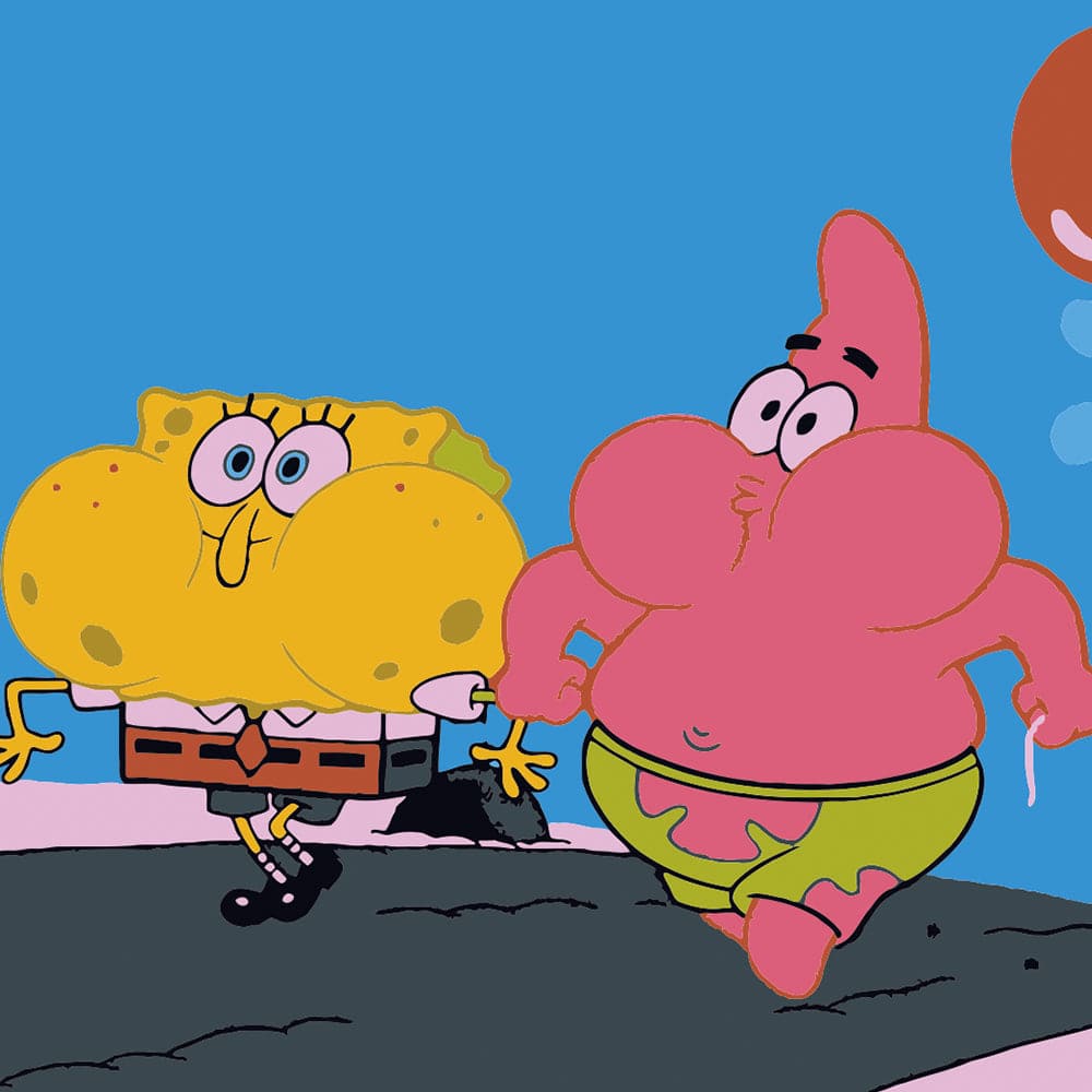 Breath-hold race between SpongeBoB and Patrick