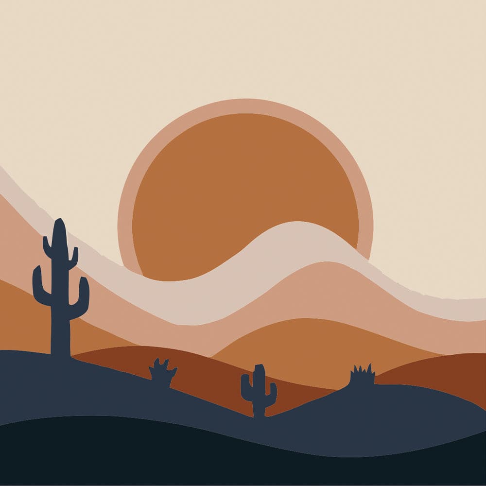 Sunrise in the desert