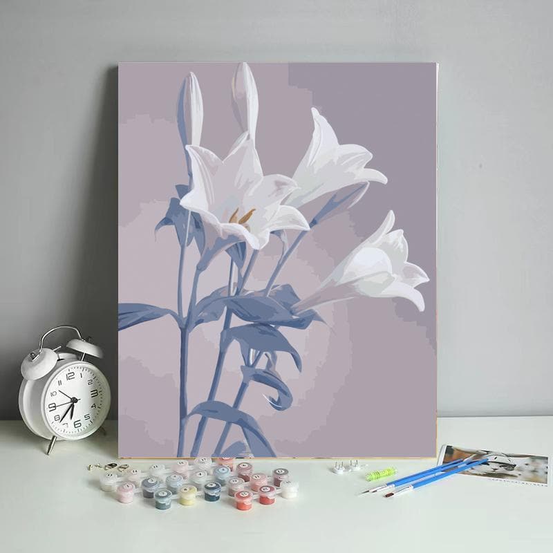 Lily in offwhite background