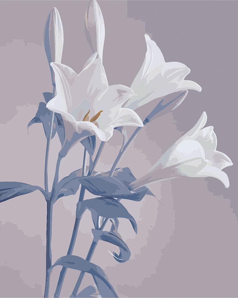 Lily in offwhite background