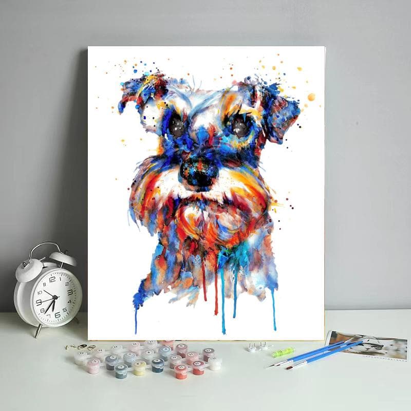 A colorful Yorkshire terrier