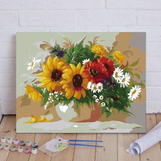 Sunflowers&white daisy