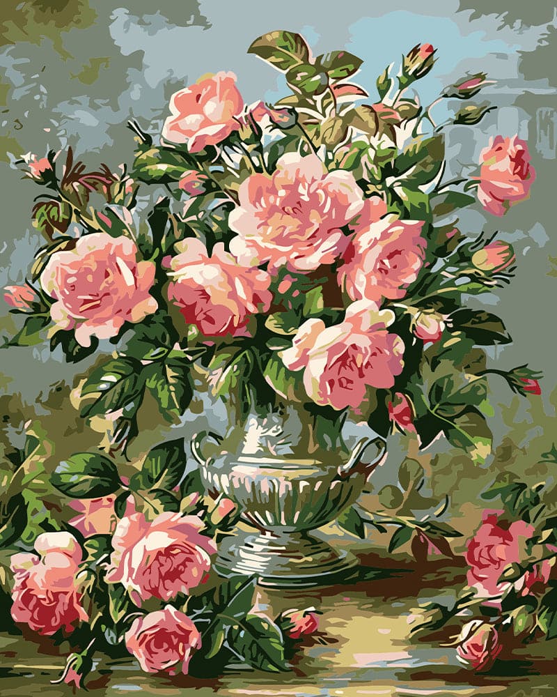 A pot of pink rose