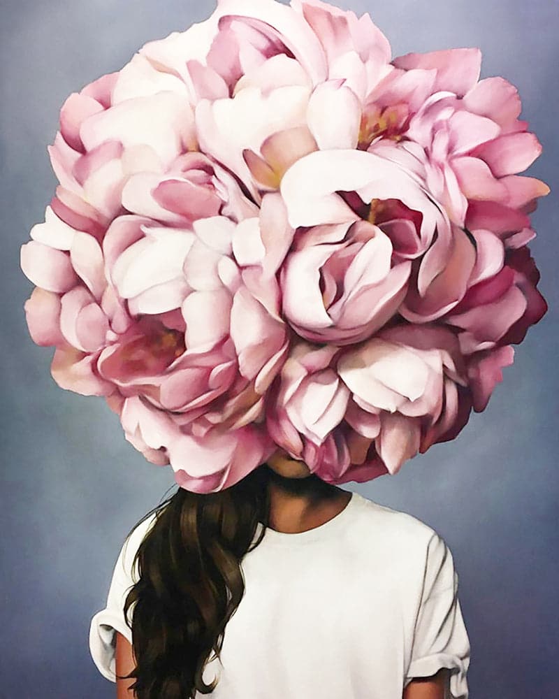 Paint-by-numbers-in-real-Abstract flower woman