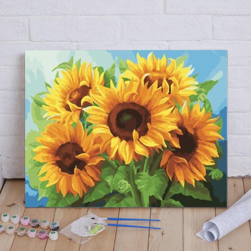 Sunflowers in sunshine